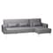 Baxton Studio Lanoma Contemporary Slate Grey Fabric Upholstered Convertible Sofa Bed 245-13753-ZORO - alternate 1